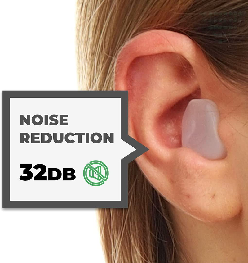 PQ Wax Ear Plugs for Sleep - 12 Silicon Wax Earplugs for Sleeping and Swimming - Gel Ear Plugs for Noise Cancelling & Ear Protection - Sleeping Earplugs with Sound Blocking Level of 32 Db (12-Pillows)