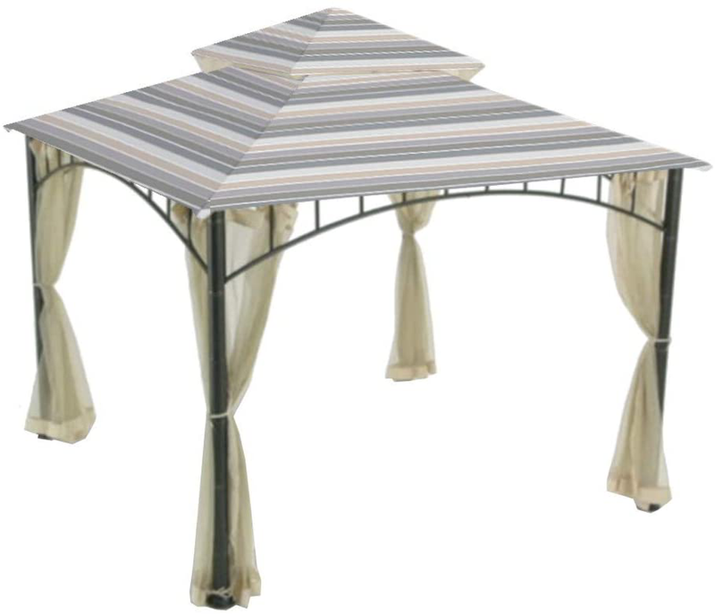 Garden Winds Replacement Canopy for Summer Veranda Gazebo Models L-GZ093PST, G-GZ093PST, (Will NOT FIT Any Other Frame) Home & Garden > Lawn & Garden > Outdoor Living > Outdoor Structures > Canopies & Gazebos Garden Winds Striped Stone  