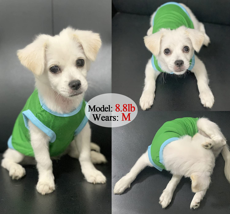 Dog T-Shirt Pet Summer Vests Clothes, Puppy Cute Costumes Shirts Soft and Breathable Clothing Doggy Fashion Printing Apparel Outfits for Small Medium Dogs Boy and Girl Animals & Pet Supplies > Pet Supplies > Cat Supplies > Cat Apparel Tealots   