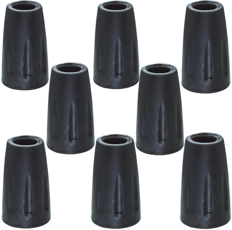 Rubber Tips Cover（8 Pack ） Replacement for Walking Sticks Hiking Trekking Poles Collapsible ( Black ) Sporting Goods > Outdoor Recreation > Camping & Hiking > Hiking Poles XING SHI TONE   