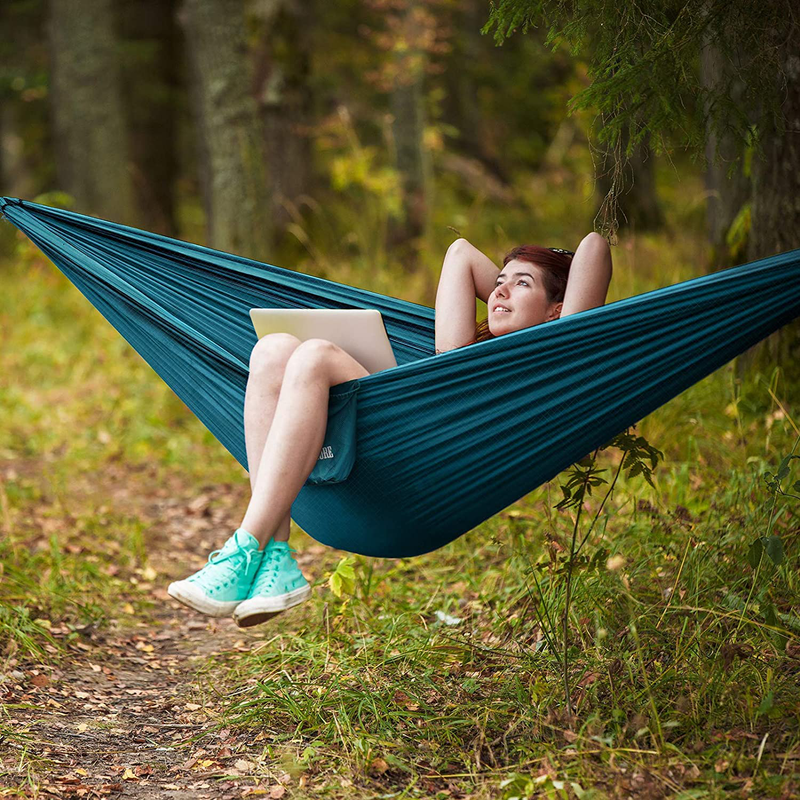 Covacure Camping Hammock - Lightweight Portable Hammocks with 2 Tree Straps, Outdoor Hammock for Indoor, Hiking, Camping, Backpacking, Travel, Garden, Beach