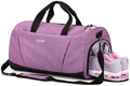 Sports Gym Bag with Wet Pocket & Shoes Compartment for Women & Men Home & Garden > Household Supplies > Storage & Organization Leolake purple  