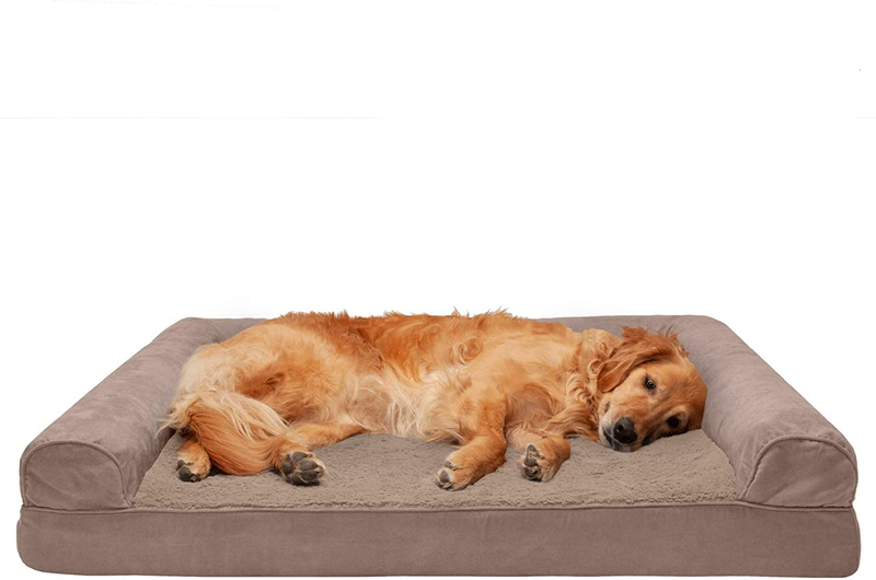 Furhaven Orthopedic Dog Beds for Small, Medium, and Large Dogs, CertiPUR-US Certified Foam Dog Bed Animals & Pet Supplies > Pet Supplies > Dog Supplies > Dog Beds Furhaven Plush & Suede Almondine Cooling Gel Foam Jumbo (Pack of 1)