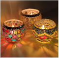 IIQ Glass Votive Candle Holders, LED Candle Lamps Holder for Votive Candles and Tealight Set of 3, Bowl Tea Night Light Holders Handmade Artwork Gifts for Home Decor/Party Decorations Home & Garden > Decor > Home Fragrance Accessories > Candle Holders IIQ Model-a  