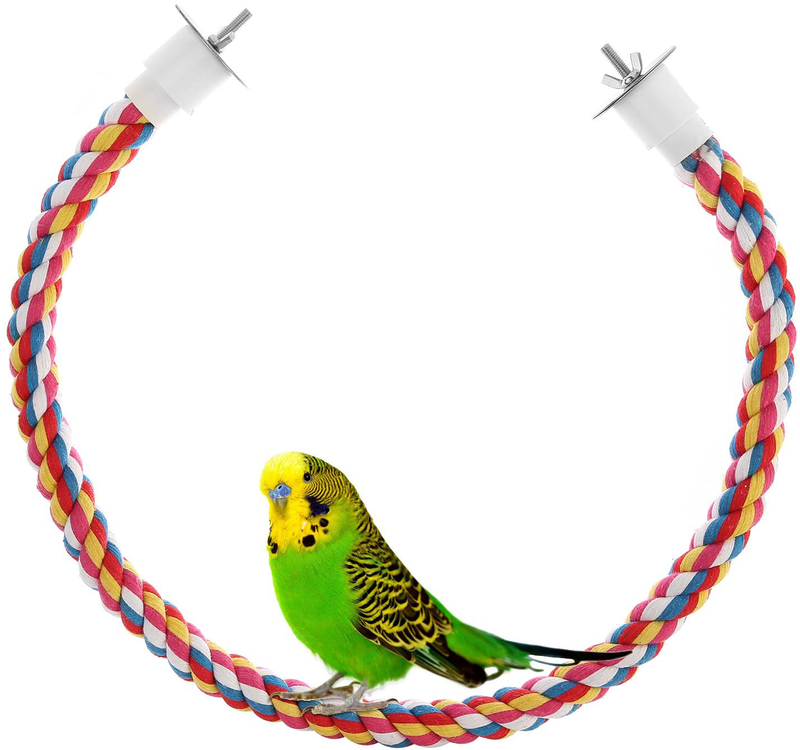 Jusney Bird Rope Perches, Comfy Perch Parrot Toys for Rope Bungee Bird Toy [1 Pack] Animals & Pet Supplies > Pet Supplies > Bird Supplies Jusney   