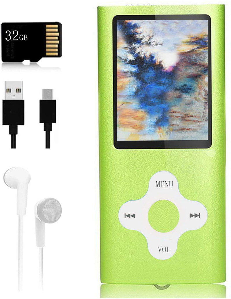 Mp3 Player,Music Player with a 32 GB Memory Card Portable Digital Music Player/Video/Voice Record/FM Radio/E-Book Reader/Photo Viewer/1.8 LCD Electronics > Audio > Audio Players & Recorders > MP3 Players Xidehuy Green  