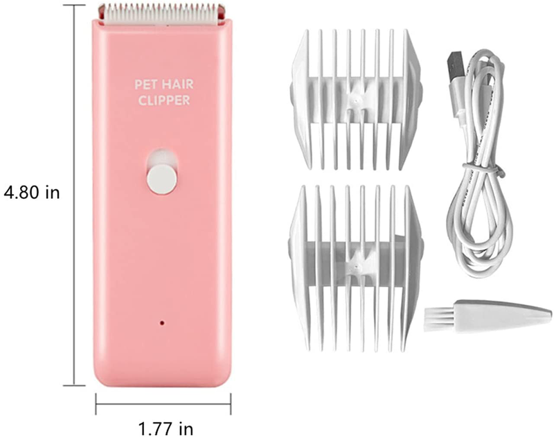 Tileon Fashion Dog Hair Trimmer Kits,Quiet Waterproof USB Rechargeable Cordless Grooming Kits,Electric Pets Hair Shaver Clippers for Dogs and Cats