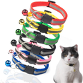 TCBOYING Breakaway Cat Collar with Bell, Mixed Colors Reflective Cat Collars - Ideal Size Pet Collars for Cats or Small Dogs Animals & Pet Supplies > Pet Supplies > Cat Supplies > Cat Apparel TCBOYING 6 Color  
