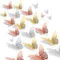 DOERDO 36PCS 3D Butterfly Wall Stickers Butterfly Wall Decals for Home Decor Kids Bedroom DIY Cake Decor, Background Wall Decoration(3 Colors,Gold, Silver, Rose Gold) Home & Garden > Decor > Seasonal & Holiday Decorations& Garden > Decor > Seasonal & Holiday Decorations DOERDO DD 3d Butterfly-1  
