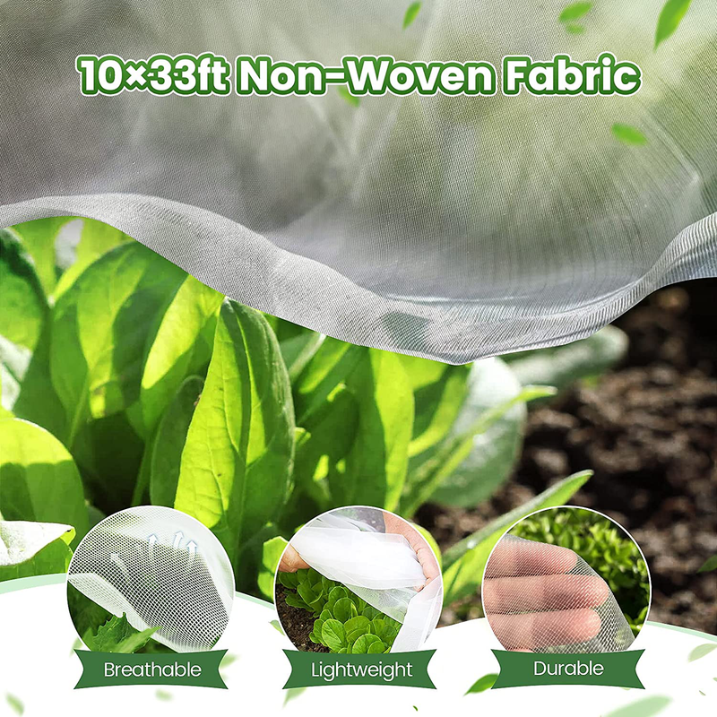 Kuopry 10X33 Ft Plant Covers Freeze Protection anti Bird Netting Mesh, Ultra Fine Mesh Protection Mosquito Netting, Green Garden Netting Protect Fruit and Vegetables from Birds and Animals-White Sporting Goods > Outdoor Recreation > Camping & Hiking > Mosquito Nets & Insect Screens Kuopry   