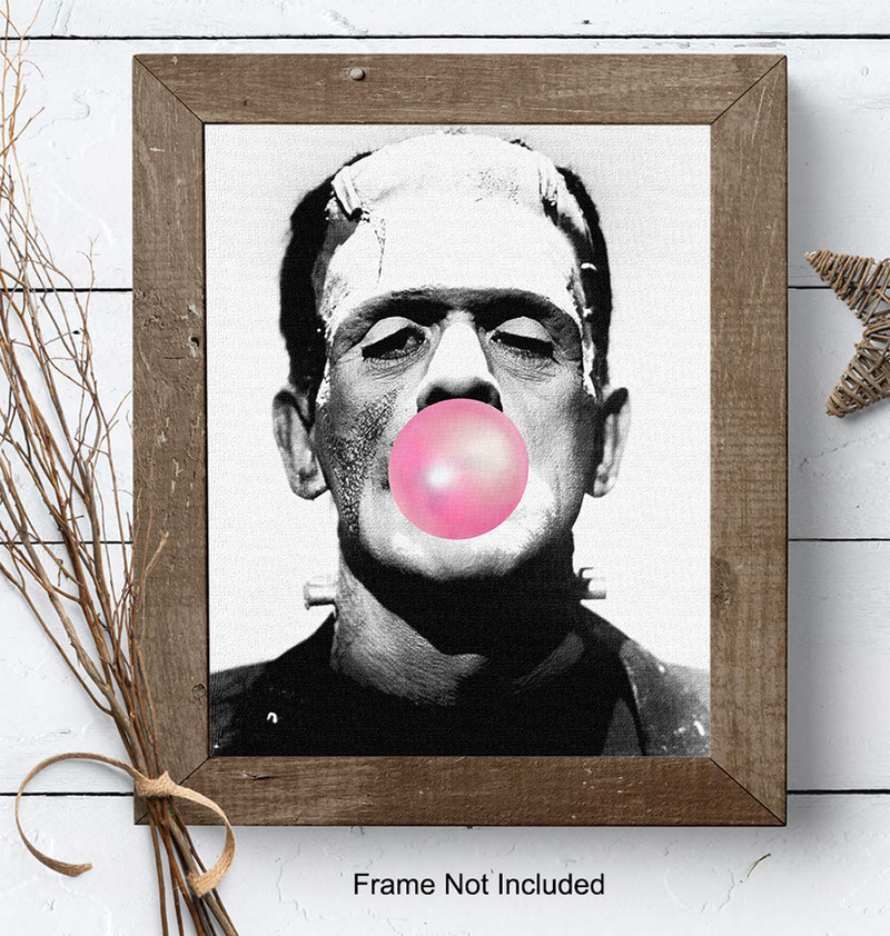 Frankenstein Poster - 8x10 Vintage Hollywood Wall Decor - Humorous Gift for Goth, Gothic Fan - Funny Retro Photo Photograph Wall Art Decor - Room Decorations Picture for Men, Kids, Teens Bedroom Arts & Entertainment > Party & Celebration > Party Supplies Yellowbird Art & Design   
