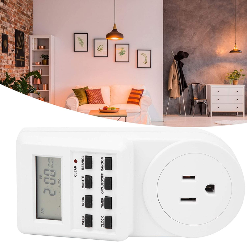 Digital Outlet Timer Plug Timer Switch Outlet Timer for Air Conditioners Lighting Electrical Appliances