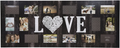 GALLERY SOLUTIONS Rustic 16 Opening Distressed Love Collage Frame Home & Garden > Decor > Picture Frames Gallery Solutions Love  