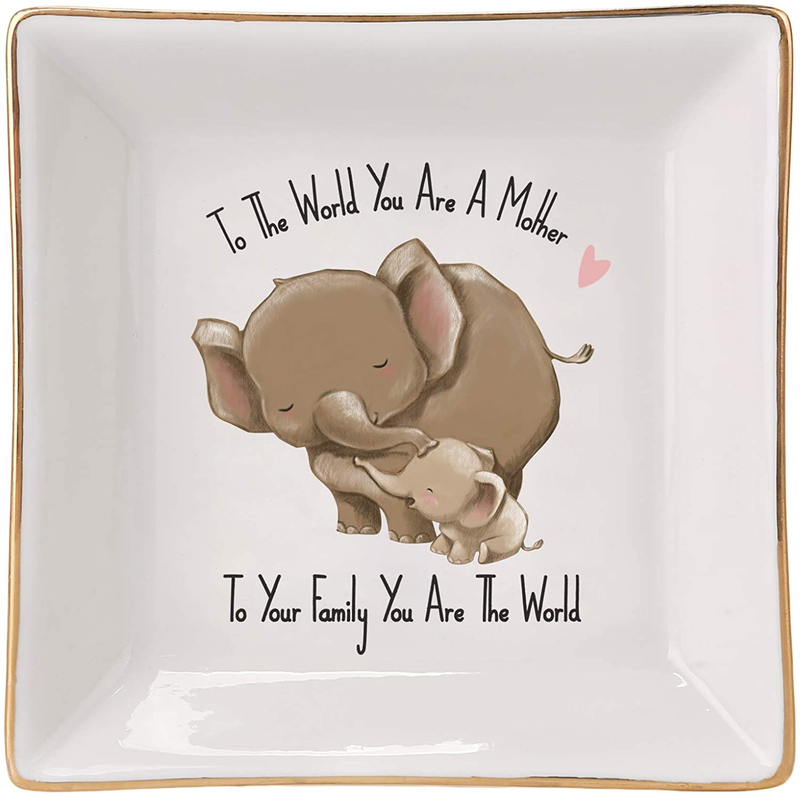 HOME SMILE Fox Gifts Ring Dish Holder Trinket Tray for Women Girls Friends-You Make The World a Better Place just Being in it Home & Garden > Decor > Decorative Trays HOME SMILE AN001EPM  