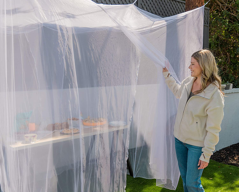 EVEN NATURALS Luxury Net for Bed Canopy, Large Tent, Double to Queen, Camping Screen House, Finest Holes Mesh 300, Square Netting Curtain, 2 Entries, Easy to Install, Hanging Kit, Storage Bag Sporting Goods > Outdoor Recreation > Camping & Hiking > Mosquito Nets & Insect Screens EVEN NATURALS   