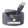 iPhone Charger Cable (3 Pack 10 Foot), [MFi Certified] 10 Feet Nylon Braided Lightning Cable, iPhone Charging Cord USB Cable Compatible with iPhone 11/Pro/X/Xs Max/XR/8 Plus /7 Plus/6/ iPad Electronics > Electronics Accessories > Power > Power Adapters & Chargers FEEL2NICE Grey 16ft 