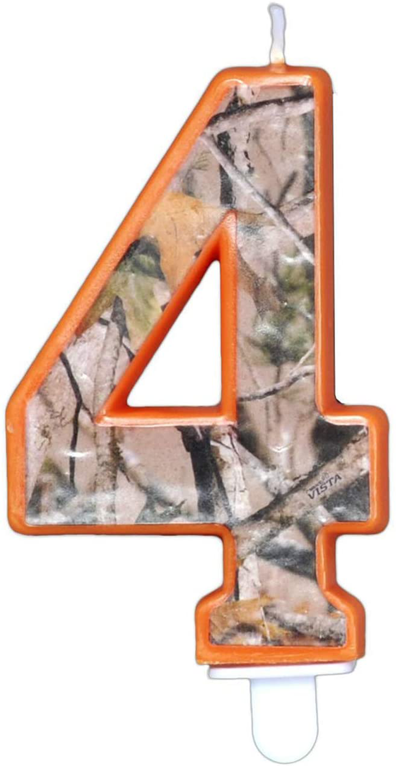 Havercamp Next Camo Party Birthday Number 4" Candle | 1 Count | Great for Hunter Themed Party, Camouflage Motif, Birthday Event, Graduation Party, Father's Day Celebration, Wedding Anniversary Home & Garden > Decor > Home Fragrances > Candles Havercamp Default Title  