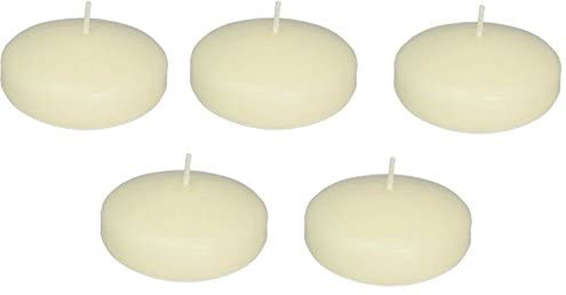 D'light Online Large Floating Candles 3 Inch Bulk Pack for Events, Weddings, Spa, Home Decor, Special Occasions and Holiday Decorations (Set of 72, White) Home & Garden > Decor > Home Fragrances > Candles D'light Online Ivory Large - 3" (Set of 36) 