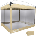 Leader Accessories Mesh Screen Zippered Wall Panels for 10' X 10' Canopy (Tent Walls Only, Frame and Top Not Included) (Grey Mesh Wall) Sporting Goods > Outdoor Recreation > Camping & Hiking > Tent Accessories Leader Accessories Beige mesh wall  