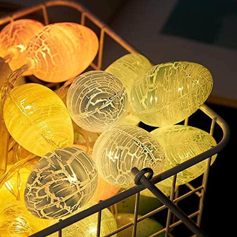 NJN Easter Decorations Easter Eggs String Lights Battery Operated 10 Ft 20 LED Fairy String Lights for Easter Decor Party Home Indoor Outdoor Garden Decorations (Color 1)