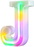 Neon Letter Lights 26 Alphabet Letter Bar Sign Letter Signs for Wedding Christmas Birthday Partty Supplies,USB/Battery Powered Light Up Letters for Home Decoration-Colourful J Home & Garden > Decor > Seasonal & Holiday Decorations& Garden > Decor > Seasonal & Holiday Decorations WARMTHOU Letter-J  