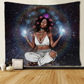 SARA NELL Wall Tapestry African American Women with Pink Roses in Galaxy Tapestries Hippie Art Wall Hanging Throw Tablecloth 50X60 Inches for Bedroom Living Room Dorm Room Home & Garden > Decor > Artwork > Decorative Tapestries SARA NELL African American Women With Pink Roses in Galaxy 50x60 inches 