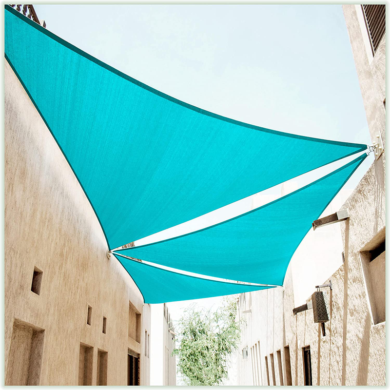 ColourTree 12' x 12' x 12' Blue Sun Shade Sail Triangle Canopy Awning Shelter Fabric Cloth Screen - UV Block UV Resistant Heavy Duty Commercial Grade - Outdoor Patio Carport - (We Make Custom Size) Home & Garden > Lawn & Garden > Outdoor Living > Outdoor Umbrella & Sunshade Accessories ColourTree Turquoise 20' x 20' x 20' Standard Size 