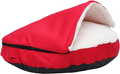 Long Rich Durable Oxford to Sherpa Pet Cave and round Pet Bed, 25", with Removable Top and Insert, by Happycare Textiles Animals & Pet Supplies > Pet Supplies > Dog Supplies > Dog Beds Happycare Textiles Original  