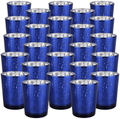 Just Artifacts 2.75-Inch Speckled Mercury Glass Votive Candle Holders (25pcs, Gold) Home & Garden > Decor > Home Fragrance Accessories > Candle Holders Just Artifacts Navy Blue  