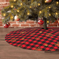 Christmas Tree Skirt Ornament Red Buffalo Plaid Rustic Truck Xmas Tree Skirt Clearance for Merry Christmas Happy New Year Holiday Party Decorations 48 Inch Home & Garden > Decor > Seasonal & Holiday Decorations > Christmas Tree Skirts Ceosande Buffalo Plaid  