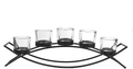 Seraphic Tealight Candle Holder for Home Decor Coffee, Kitchen, Dining Table Centerpieces, Black, Clear Chunky 5 Cups Home & Garden > Decor > Home Fragrance Accessories > Candle Holders Seraphic Clear 1 