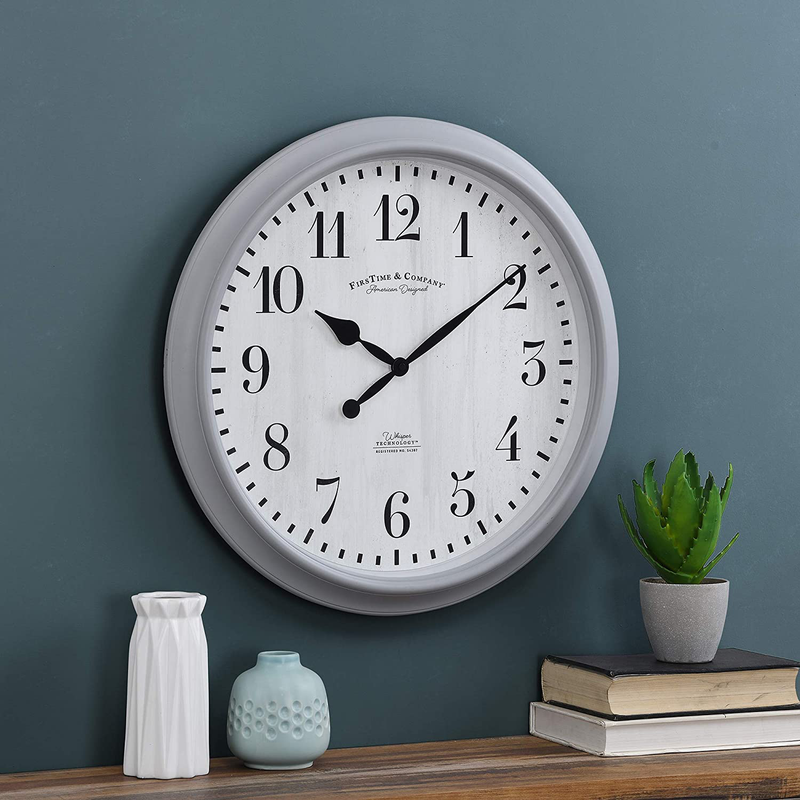 FirsTime & Co. Avery Whisper Wall Clock, American Crafted, Oil Rubbed Bronze, 20 x 2 x 20, Home & Garden > Decor > Clocks > Wall Clocks FirsTime & Co. Gray  