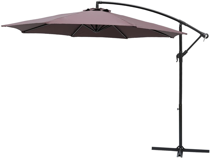 FLAME&SHADE 6.5 x 10 ft Rectangular Outdoor Patio and Table Umbrella with Tilt - Aqua Blue Home & Garden > Lawn & Garden > Outdoor Living > Outdoor Umbrella & Sunshade Accessories FLAME&SHADE Coffee 10' Offset 