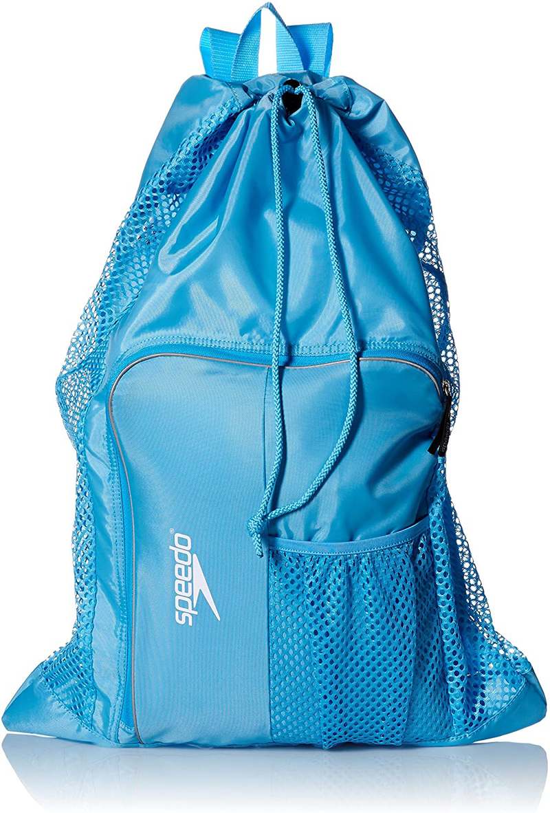 Speedo Unisex-Adult Deluxe Ventilator Mesh Equipment Bag, Stripe Multi Sporting Goods > Outdoor Recreation > Boating & Water Sports > Swimming Speedo Blue Grotto One Size 