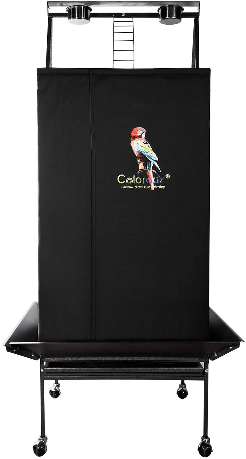 Colorday Good Night Bird Cage Cover for Large Bird Cage with Play Top (Patent Pending) Animals & Pet Supplies > Pet Supplies > Bird Supplies > Bird Cages & Stands Colorday Black 68" 