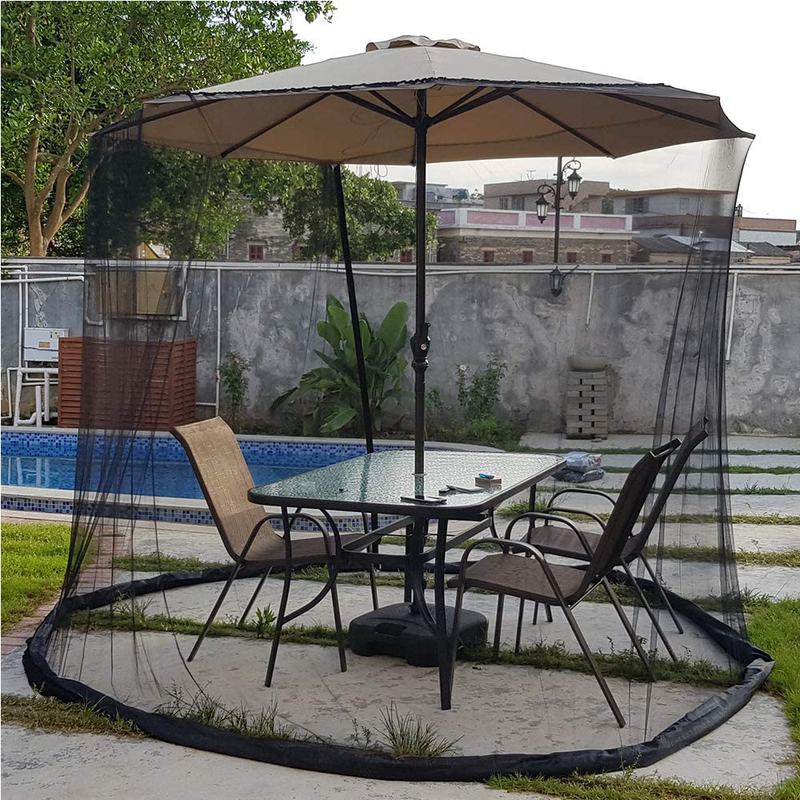 Patio Umbrella Mosquito Nets,Polyester Mesh Net Screen,Universal Canopy Umbrella Net with Zipper Door and Adjustable Rope,Fits 8-10FT Outdoor Umbrellas and Patio Tables. (Black) Sporting Goods > Outdoor Recreation > Camping & Hiking > Mosquito Nets & Insect Screens CYTBP   