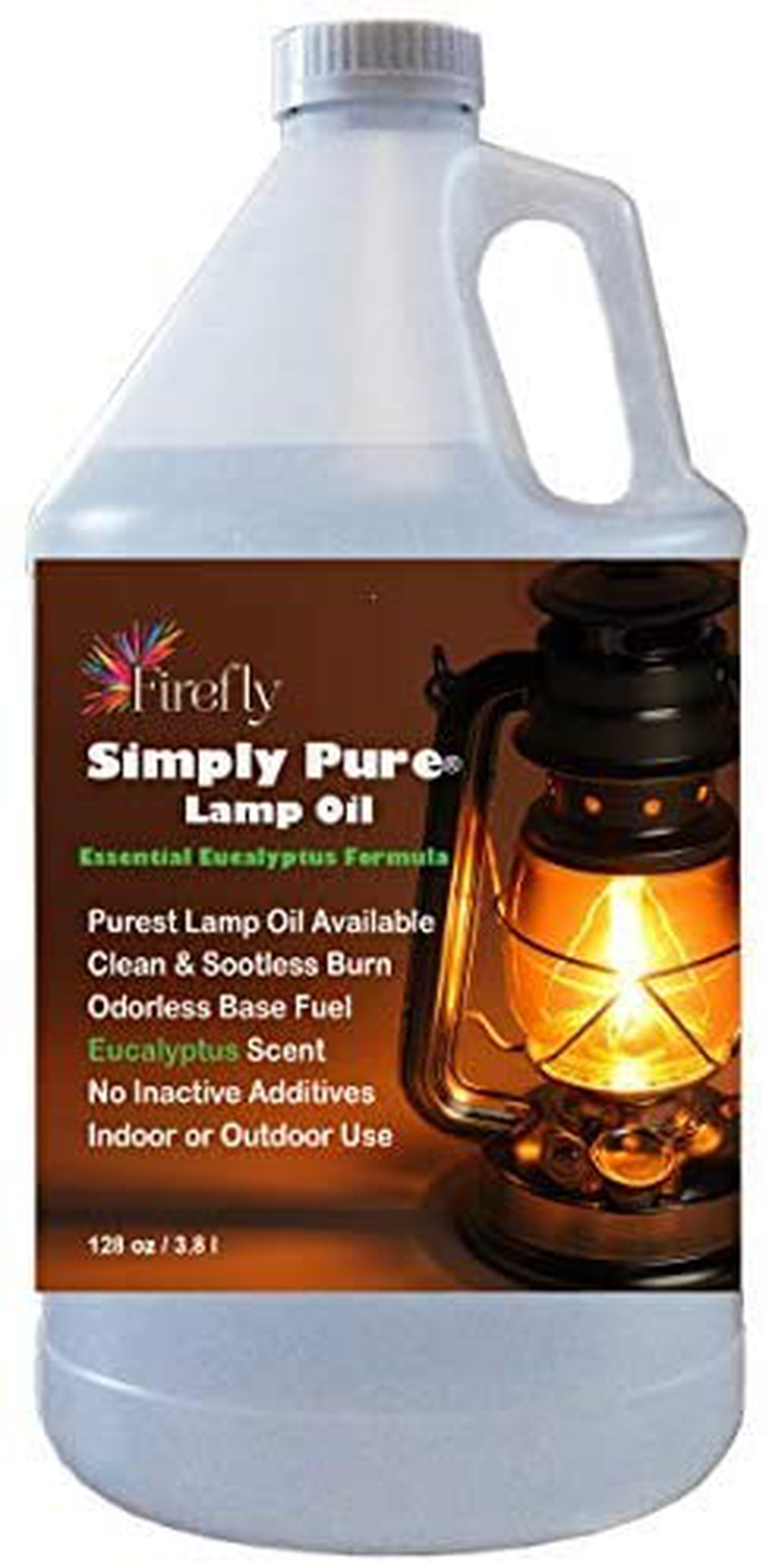 Firefly Kosher Candle and Lamp Oil - Smokeless & Odorless Base - Eucalyptus Scent - Ultra Clean Burning - Liquid Paraffin Fuel - Highest Purity Available - 32 oz Home & Garden > Lighting Accessories > Oil Lamp Fuel Firefly Fuel, Inc. 1 Gallon  