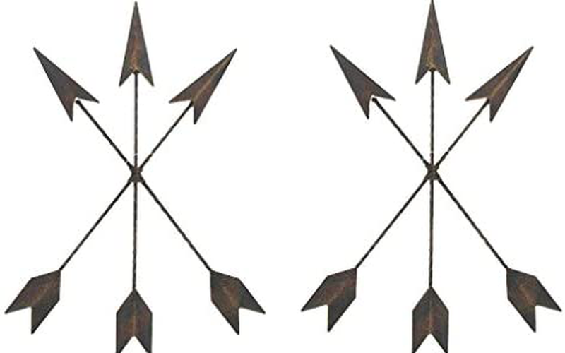 CraftyCrocodile Arrow Wall Decor - Native American Decoration for Rustic, Farmhouse, Distressed Aesthetic - Symbolic Cast Iron Art Piece for Home, Living Room, Gallery Display, Cafe - Hook Included Home & Garden > Decor > Artwork > Sculptures & Statues CraftyCrocodile 2  