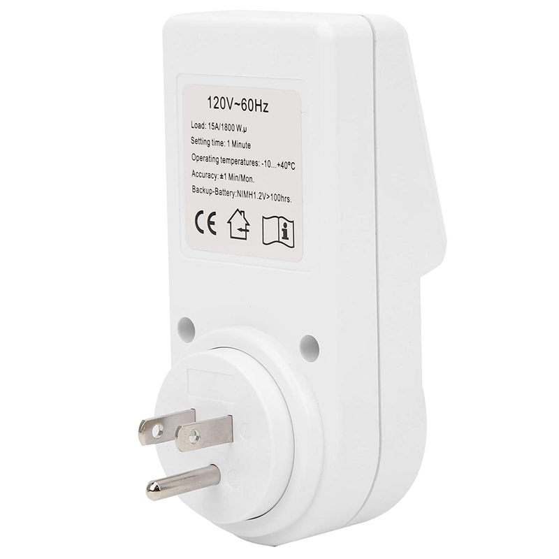 Digital Outlet Timer Plug Timer Switch Outlet Timer for Air Conditioners Lighting Electrical Appliances