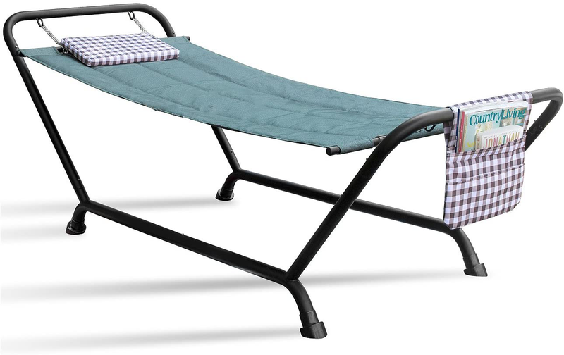 Sorbus Hammock Bed with Stand, Features Deluxe Pillow and Storage Pockets, Heavy Duty, Supports 500 Pounds, Great for Patio, Deck, Yard, Garden Camping Furniture Home & Garden > Lawn & Garden > Outdoor Living > Hammocks Sorbus Default Title  