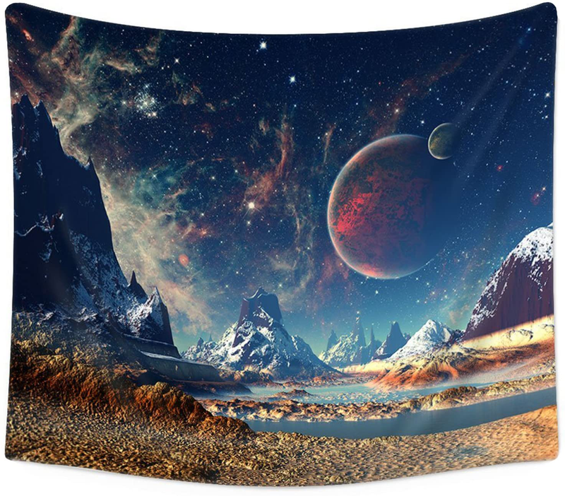 Sunm Boutique Tapestry Wall Hanging Wall Tapestry Galaxy Tapestry Planet Tapestry Psychedelic Tapestry Vintage Tapestry Home Decor(51.2"x59.1", Galaxy#2)