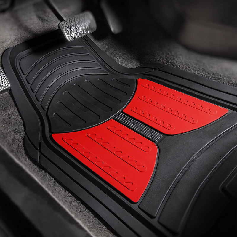 FH Group F11313 Monster Eye Trimmable Floor Mats (Red) Full Set - Universal Fit for Cars Trucks and SUVs Vehicles & Parts > Vehicle Parts & Accessories > Motor Vehicle Parts > Motor Vehicle Seating FH Group   