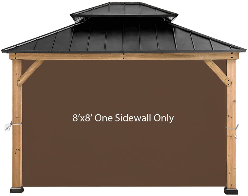 CoastShade Gazebo Replacement Sunwall for 8x8 or 10x10 or 10x12 or 10x13 or 10x14 Outdoor Gazebo,Only 1 Panel Sidewall 6.7FT Height,Beige Home & Garden > Lawn & Garden > Outdoor Living > Outdoor Structures > Canopies & Gazebos CoastShade Brown 8FT 