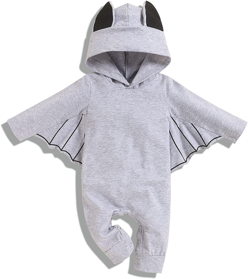 My First Halloween Outfit Newborn Baby Boy Cosplay Clothes Infant Bat Clothes Hoodie Romper Playsuit Jumpsuits Apparel & Accessories > Costumes & Accessories > Costumes Rutoe   