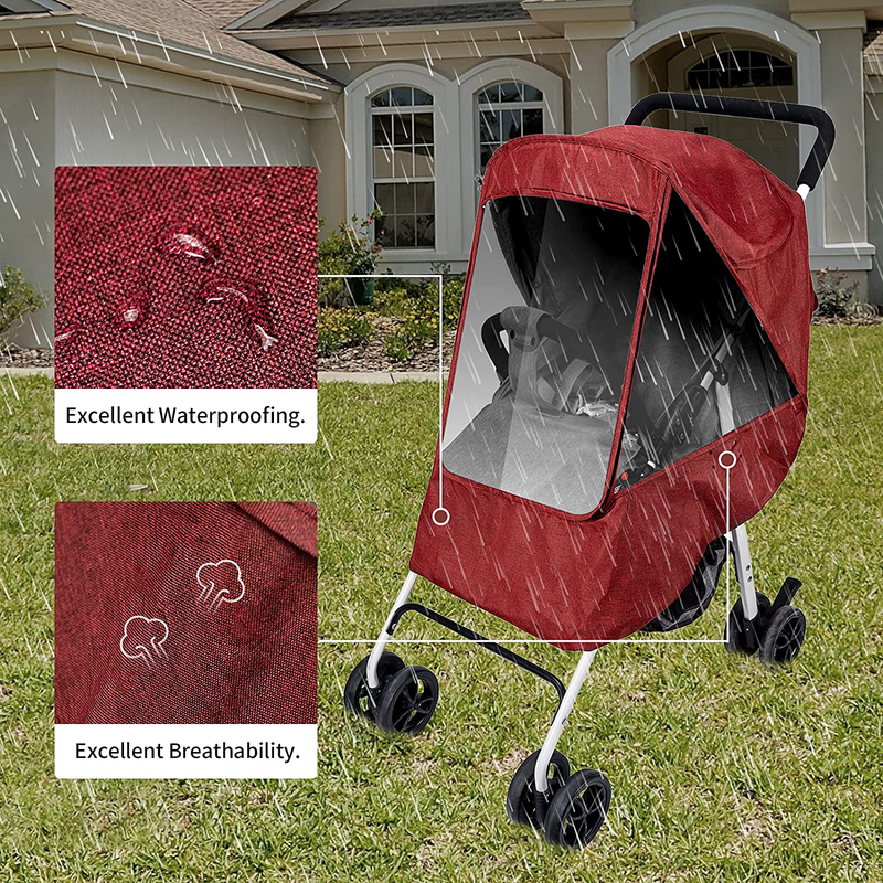 Gihims Universal Baby Stroller Accessories，Stroller Rain Cover & Mosquito Net,Waterproof,Windproof Protection,Travel Umbrella Cover for Most Strollers,Outdoor Use，Easy to Install and Remove