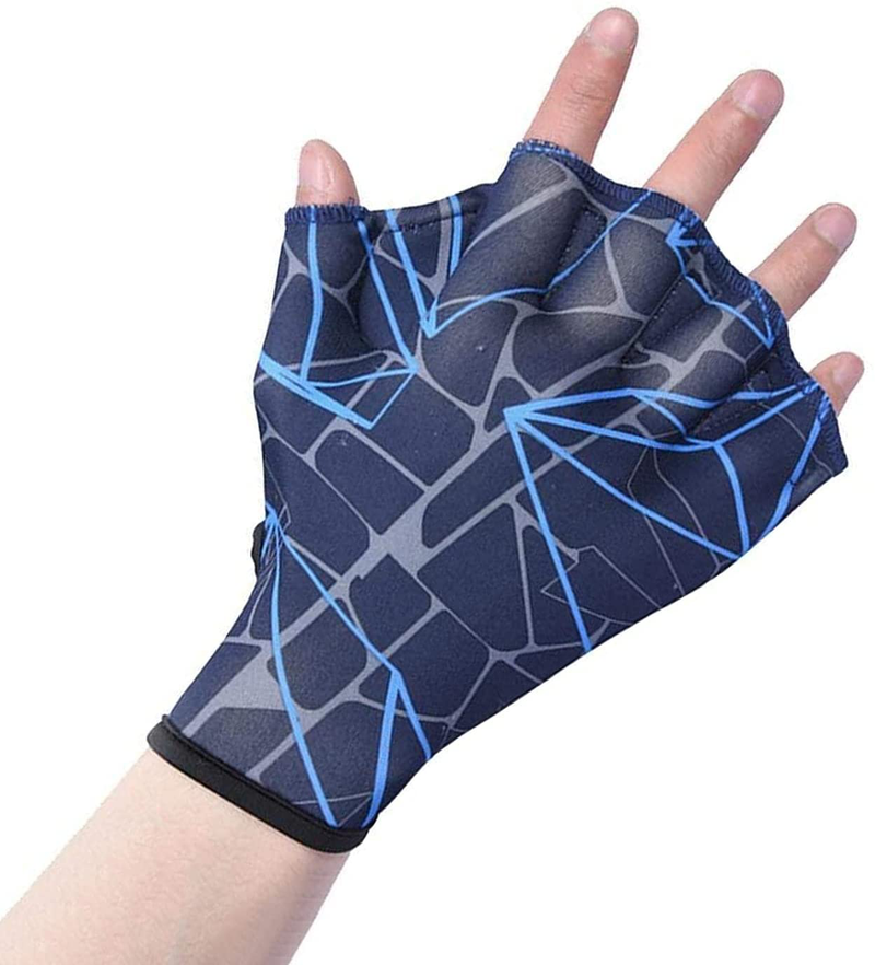 DEPHNES Nylon Swimming Gloves Aquatic Swimming Webbed Gloves Water Training Hand Webbed Hands Webbed Flippers Swim Gear Gloves Fit Aquatic Training Swim Costume Dive Hand Equipment Sporting Goods > Outdoor Recreation > Boating & Water Sports > Swimming > Swim Gloves DEPHNES Large  