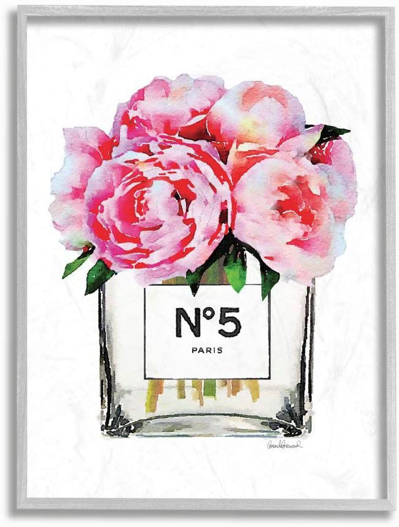 Stupell Industries Glam Paris Vase with Pink Peony Wall Art, 16 x 20, Design by Artist Amanda Greenwood Home & Garden > Decor > Vases Stupell Industries Gray Framed 16x20 