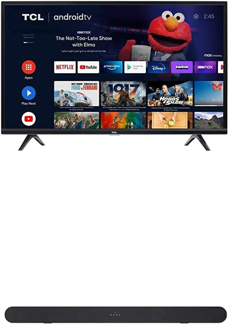 TCL 32-inch Class 3-Series HD LED Smart Android TV - 32S334, 2021 Model Electronics > Video > Televisions TCL TV with Alto 6 Sound Bar 32-Inch 