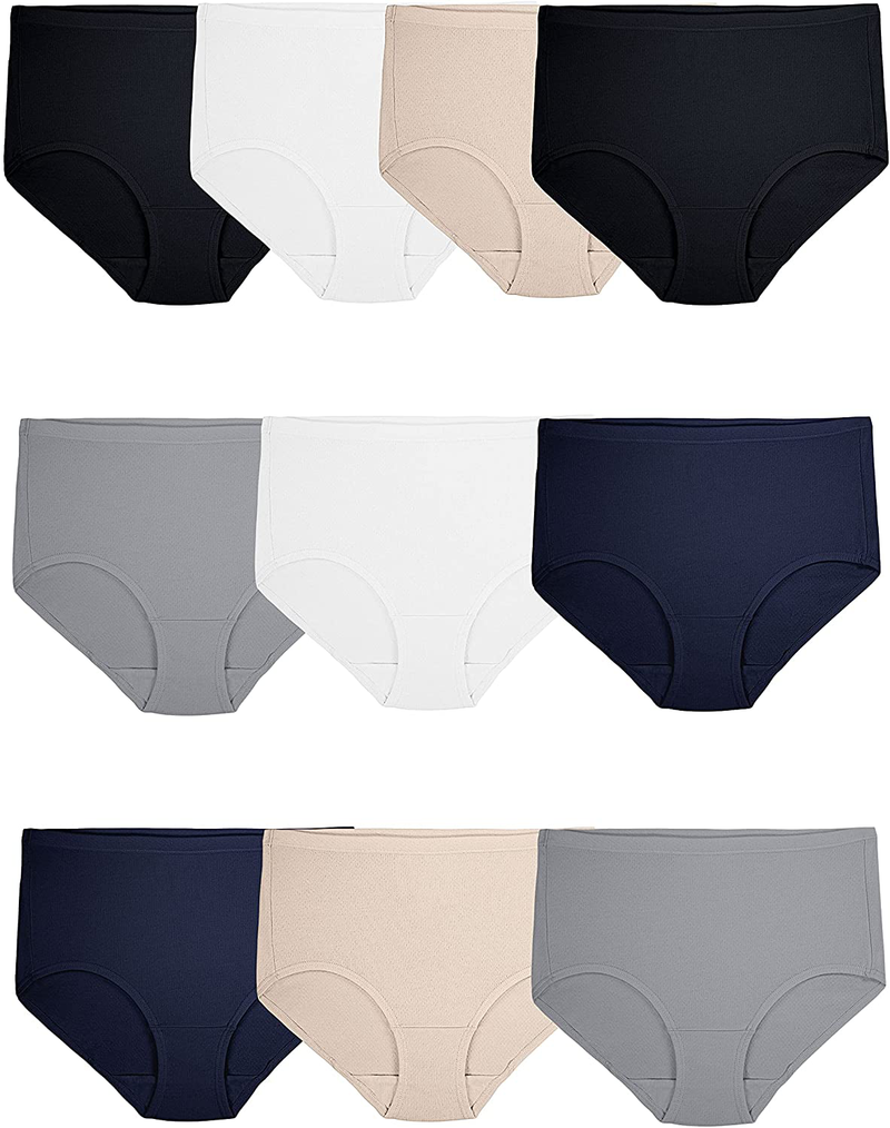 Fruit of the Loom Women's Tag Free Cotton Brief Panties (Regular & Plus Size) Apparel & Accessories > Clothing > Underwear & Socks > Underwear Fruit of the Loom Plus Size Brief - 10 Pack - Assorted Colors Plus Size Brief 13