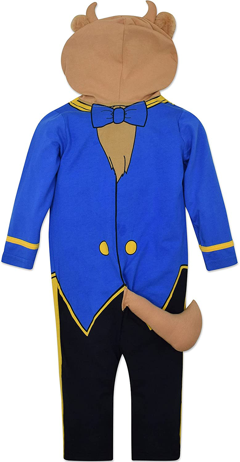Disney Beauty and The Beast Hooded Costume Coverall with Hair Tail Ears Apparel & Accessories > Costumes & Accessories > Costumes Bentex Group, Inc.   